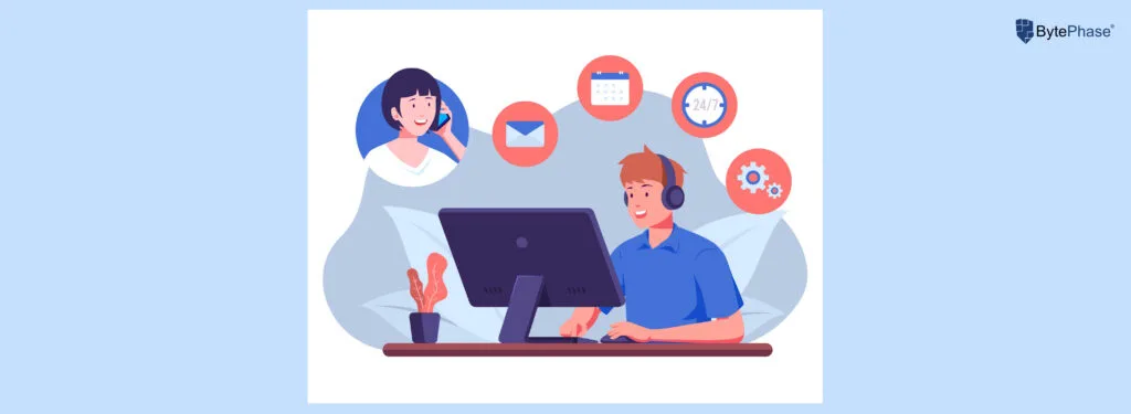 repair shop customer service dashboard in BytePhase software