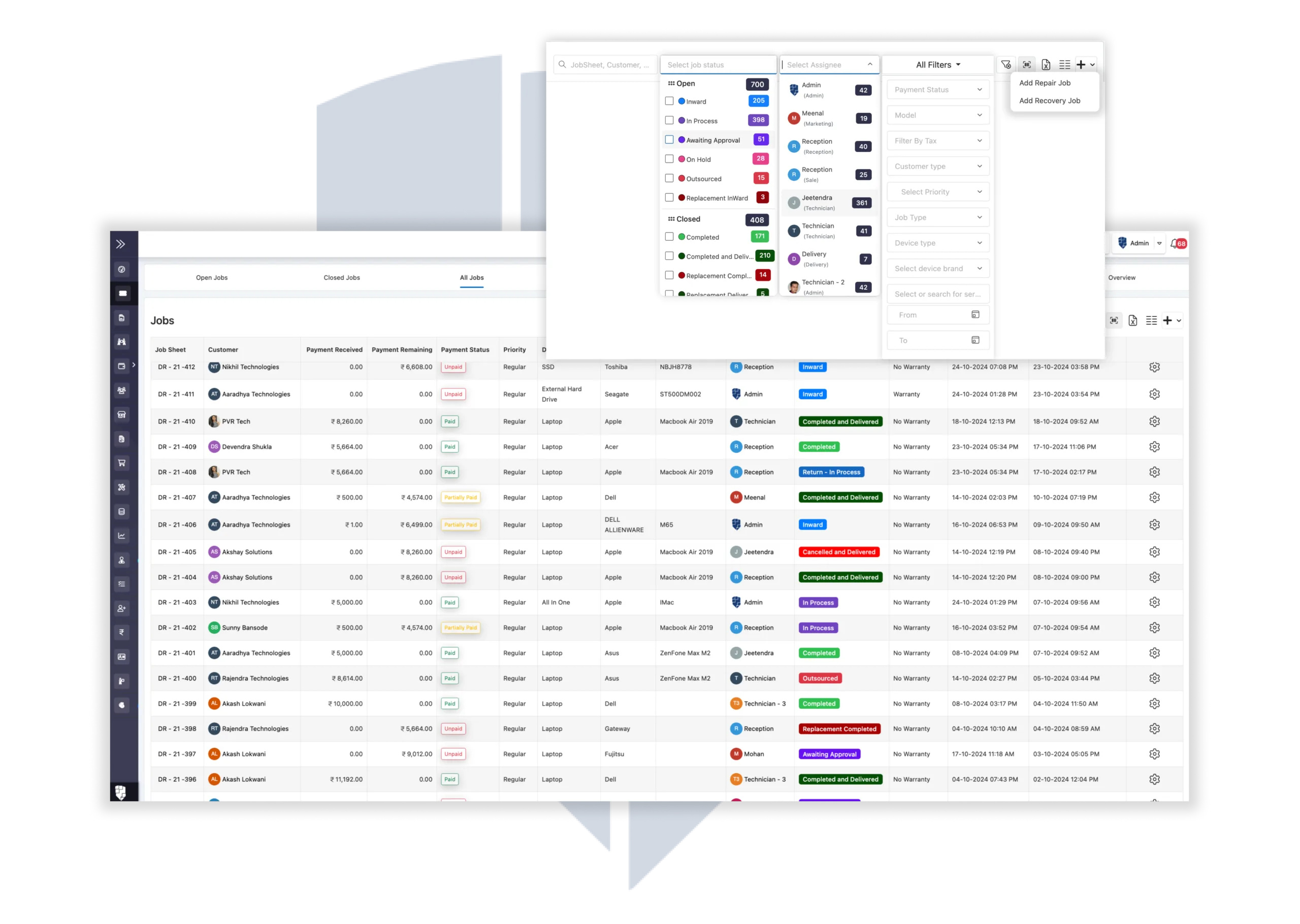Efficient Ticket Creation for Repair Shops Effortless repair ticket creation with BytePhase Repair Ticket Management