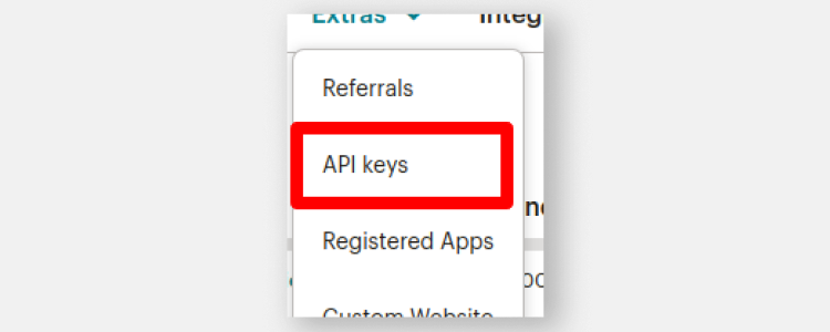 API Key Geneartion in Mailchimp