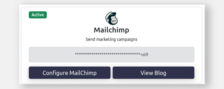 Configure Mailchimp Key