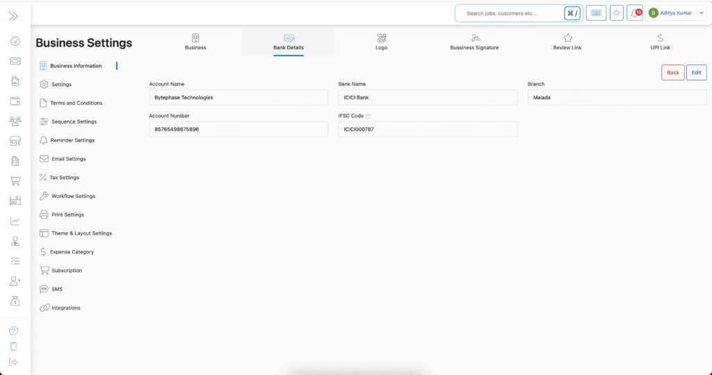 Edit Your Bank Details in BytePhase Portal