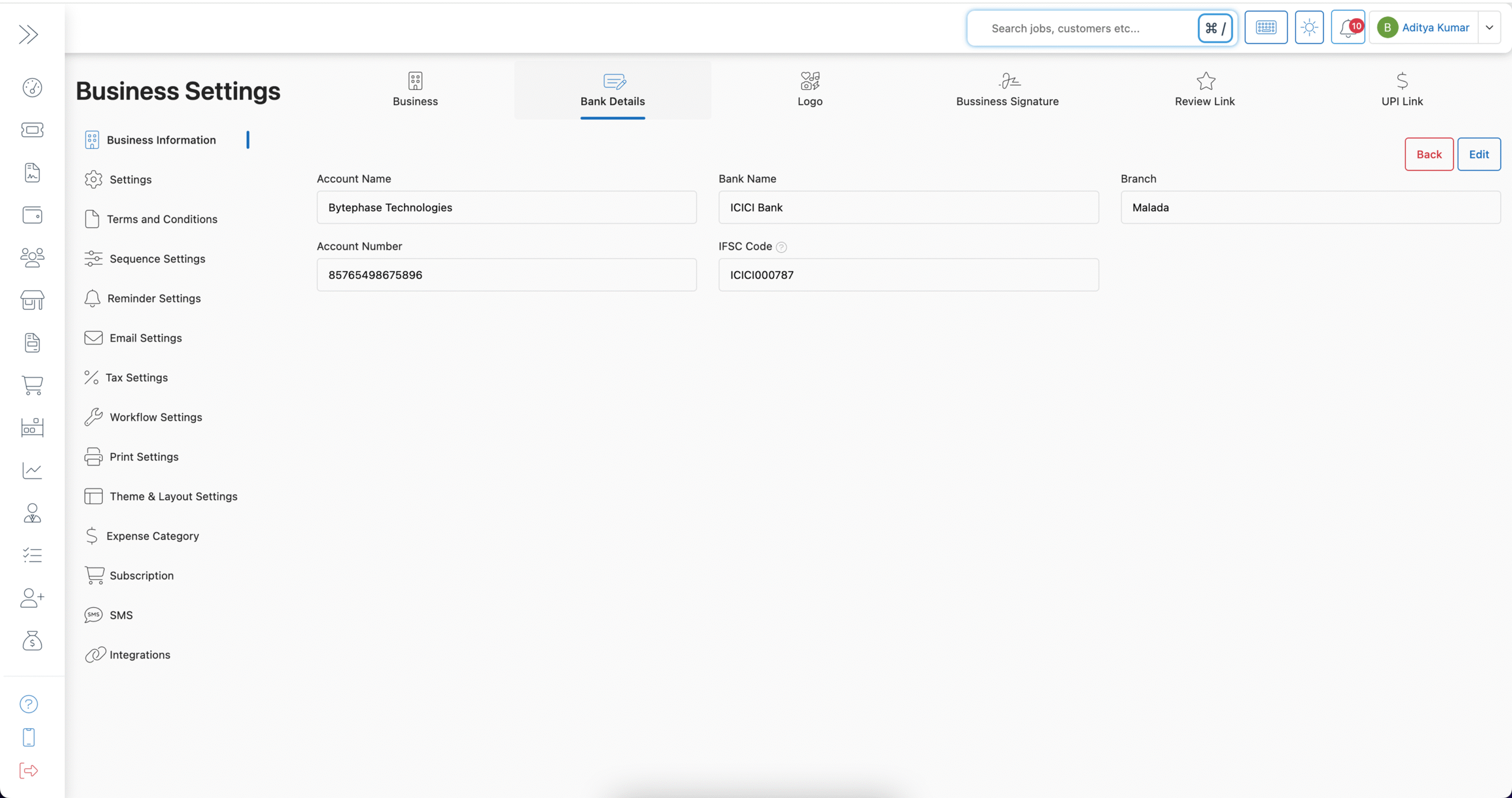 Edit Your Bank Details in BytePhase Portal