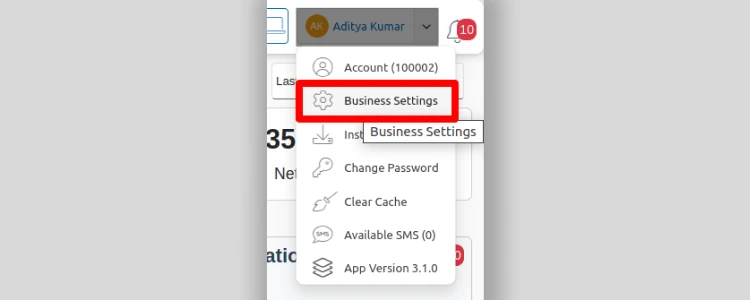 Business Settings for Admin Business Settings for Admin