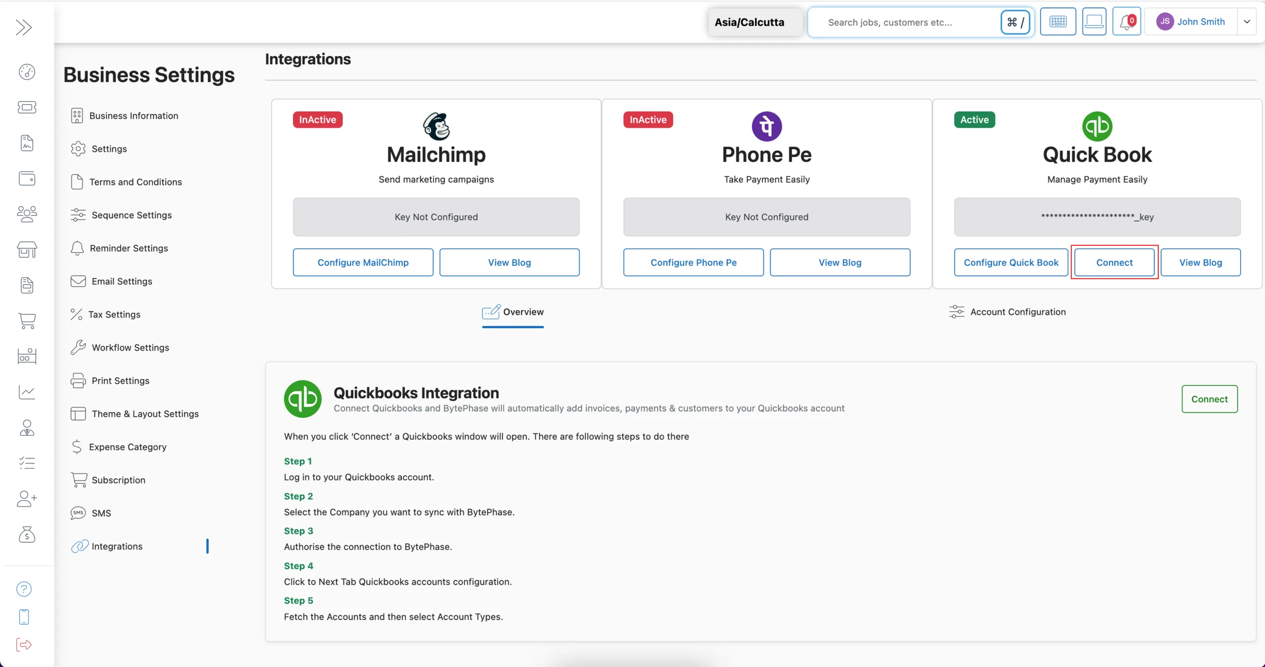 QuickBooks integration options