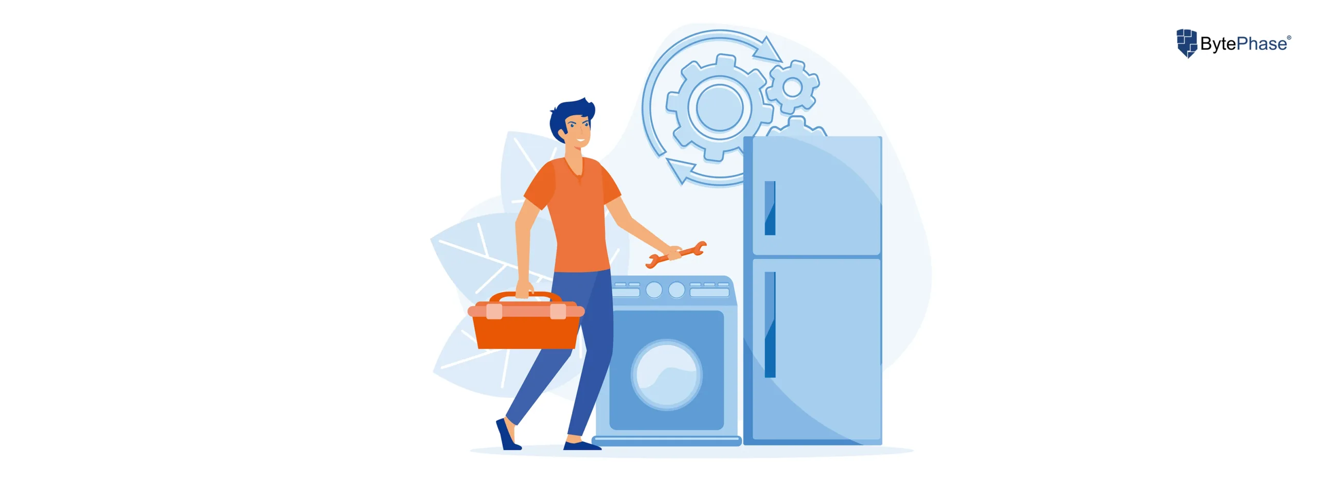 Fridge Repair Technician Using BytePhase CRM for Job Management mobile repair software