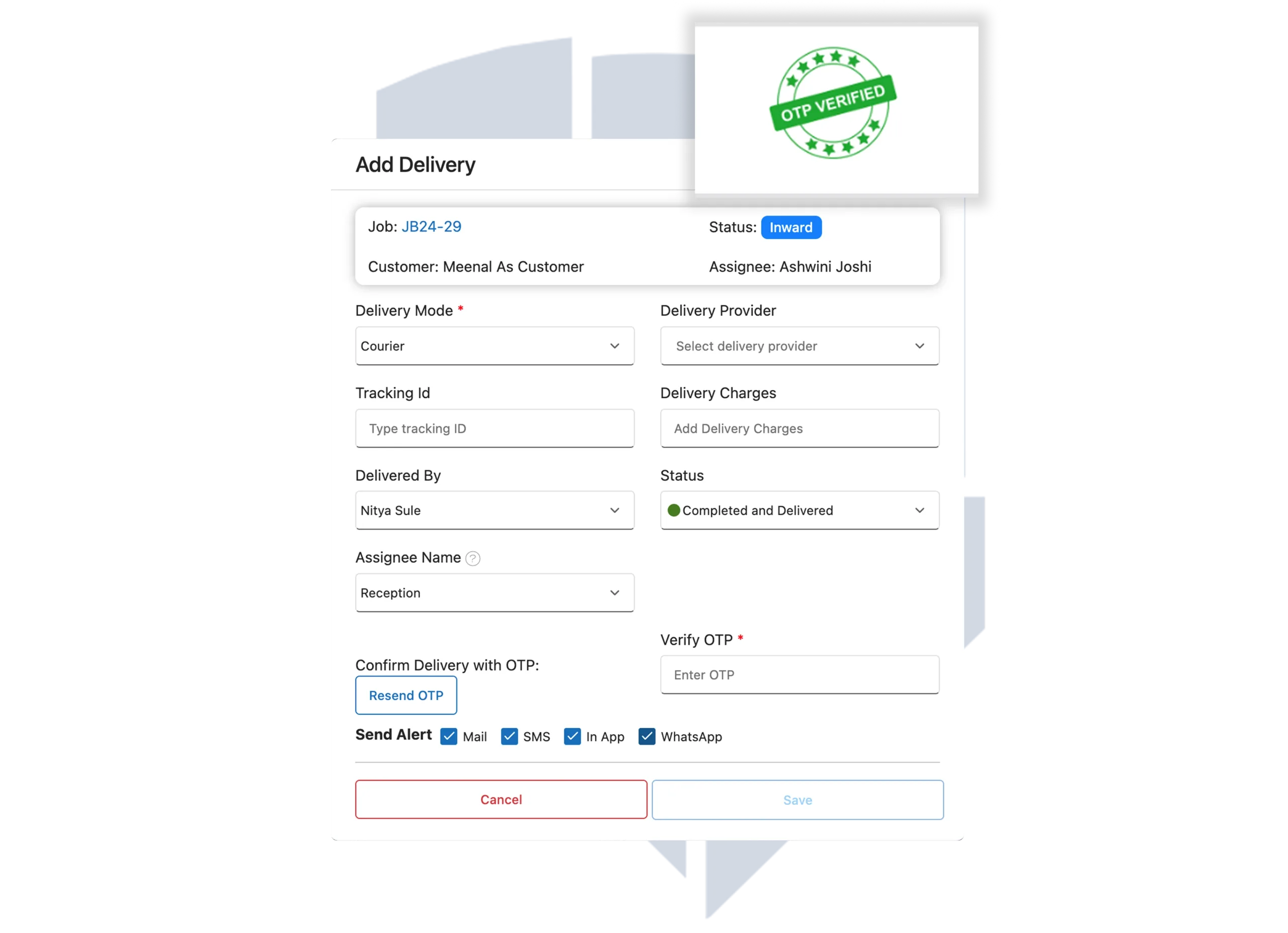 User entering OTP code on phone screen for secure verification in BytePhase