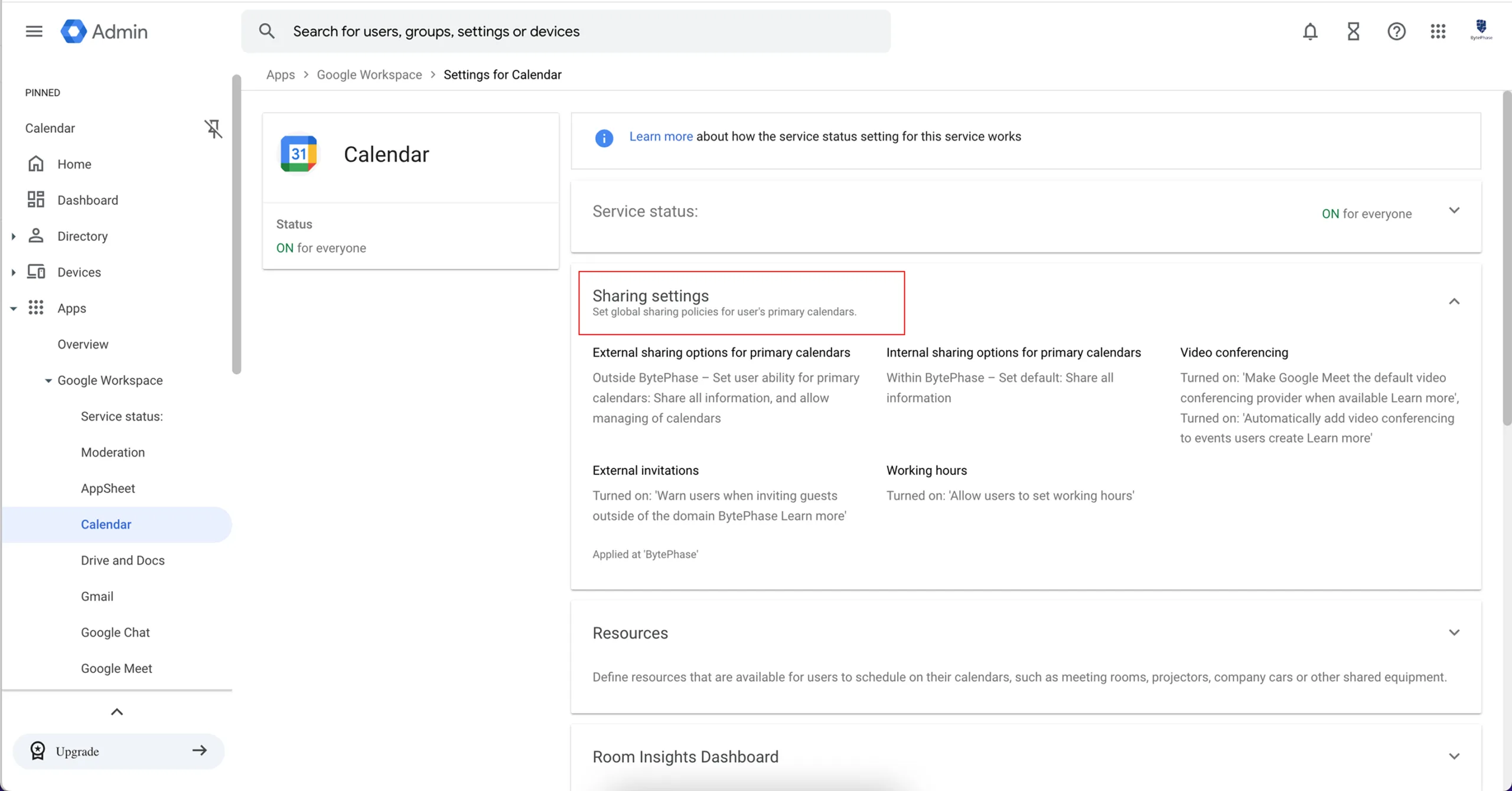 Copy Your Calendar ID