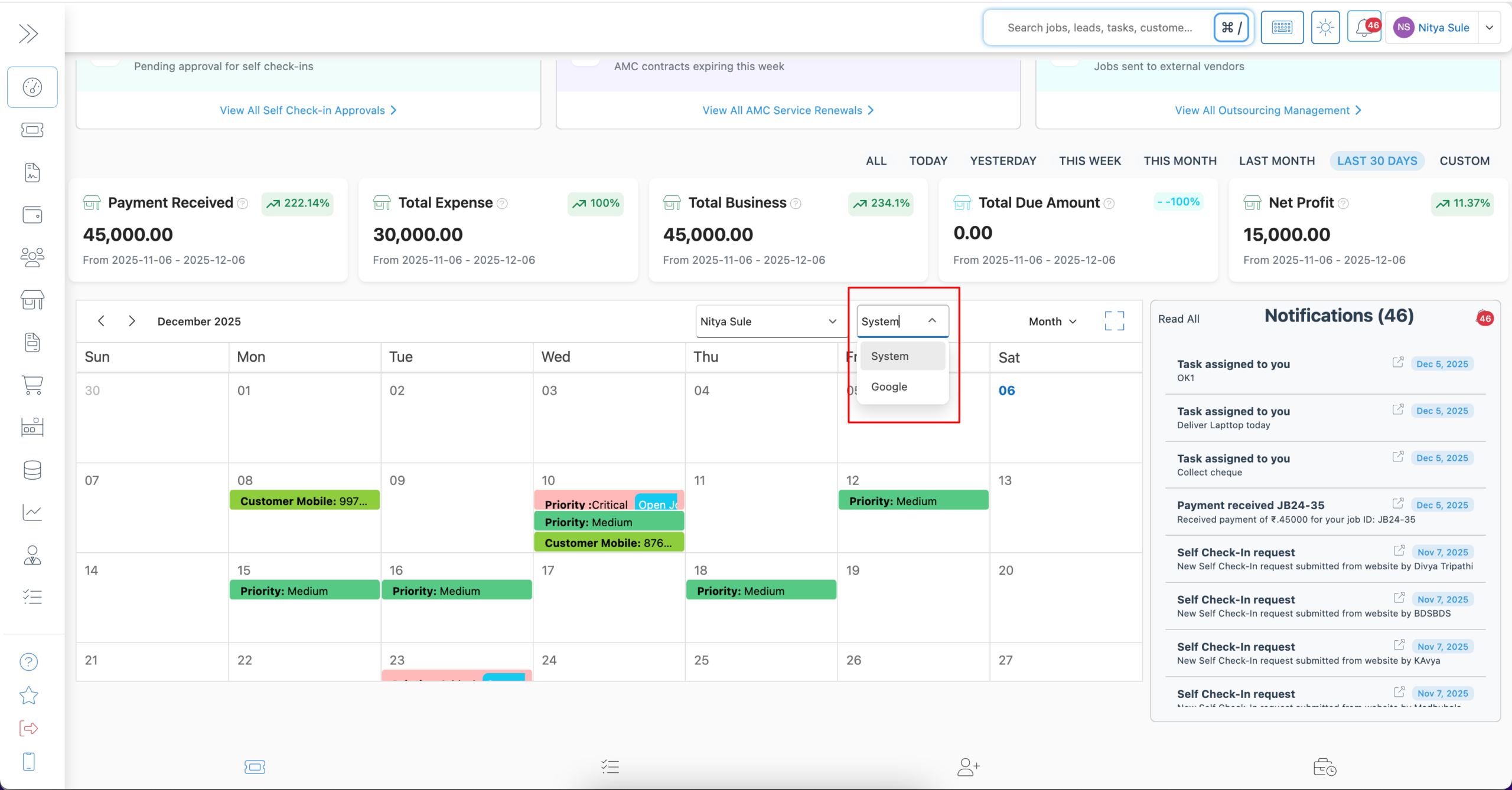 Google Calendar events are successfully syncing with BytePhase Scheduler.