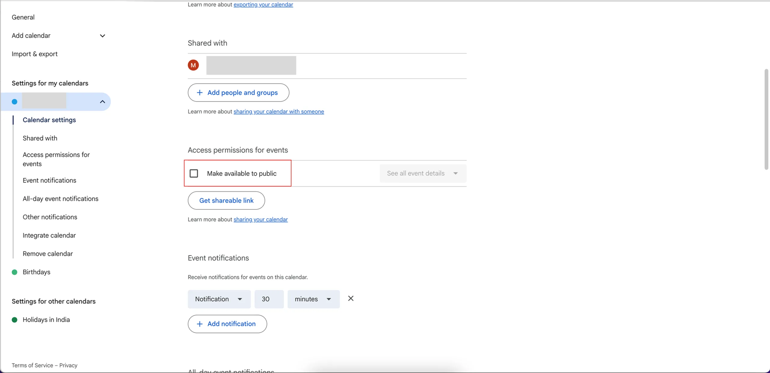Enable Public Access