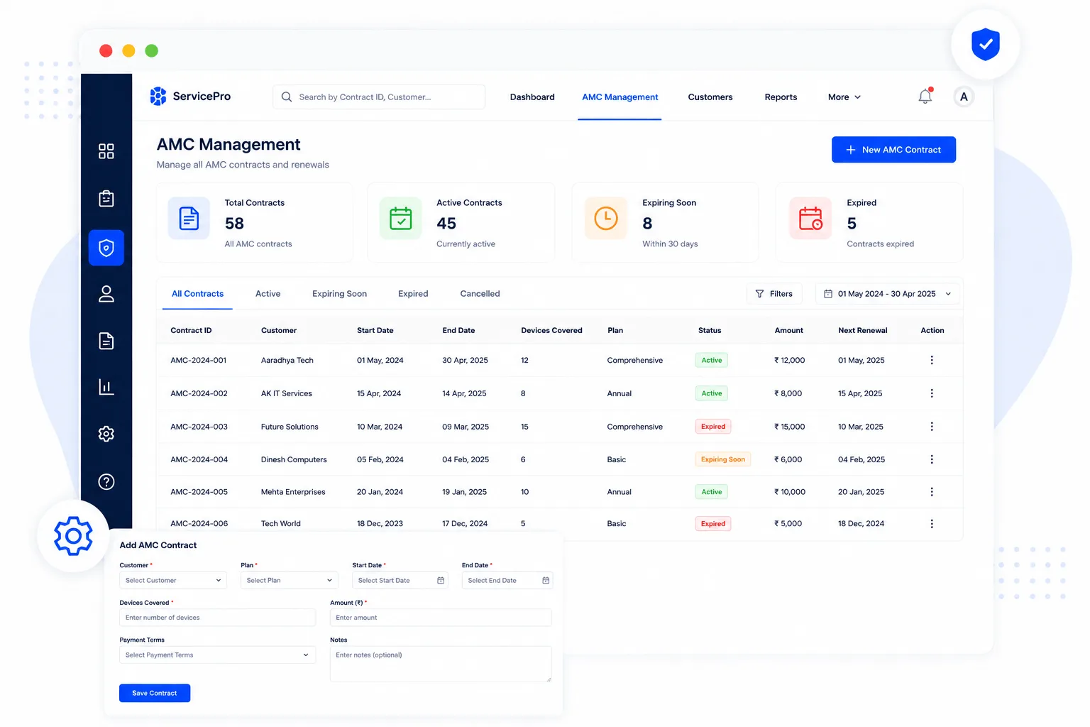 AMC contracts for corporate laptop fleets and IT clients — BytePhase