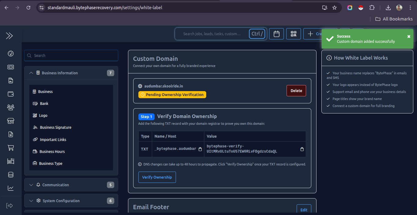 BytePhase Drone Repair management CRM
