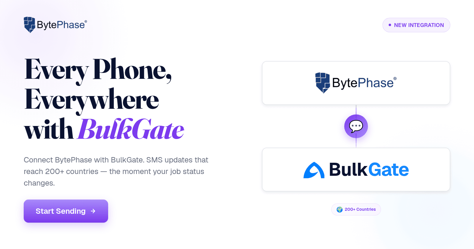 BulkGate SMS integration with BytePhase repair shop management software